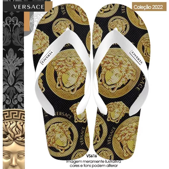 Chinelo De Dedo Lançamento Chinelo Estampado Luis Viton Gucci Versace