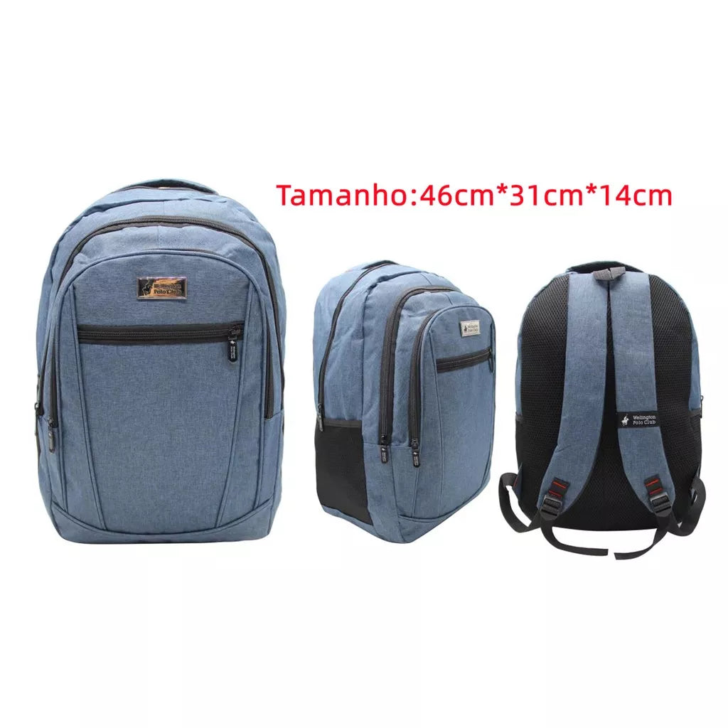 Mochila Escolar De Nylon Impermeável Unissex Para Notebook