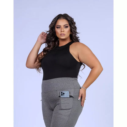 Calça Legging Plus Size Feminina Cintura Alta Grossa Fitness e Casual GG ao G4