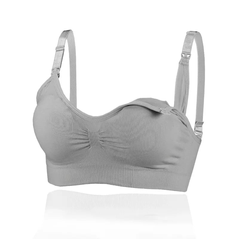 Sutiã De Amamentação Anti-Flacidez Para Mulheres Grávidas, Sem Aro De Aço Com Botão Frontal / Sutiã Para Amamentação / Anti-Parto Plus Size