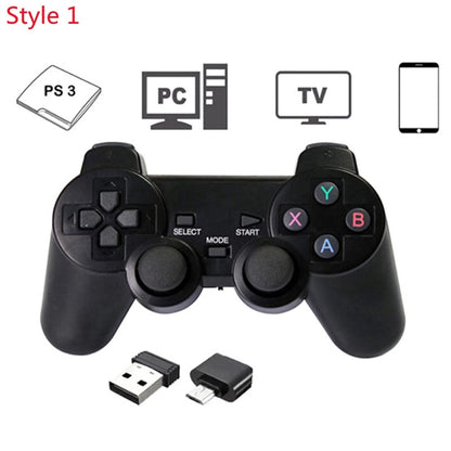 [takejoynew]Joystick Sem Fio De 2.4ghz Dual Controle Game Controller Gamepad Para Ps3 Pc Tv Box