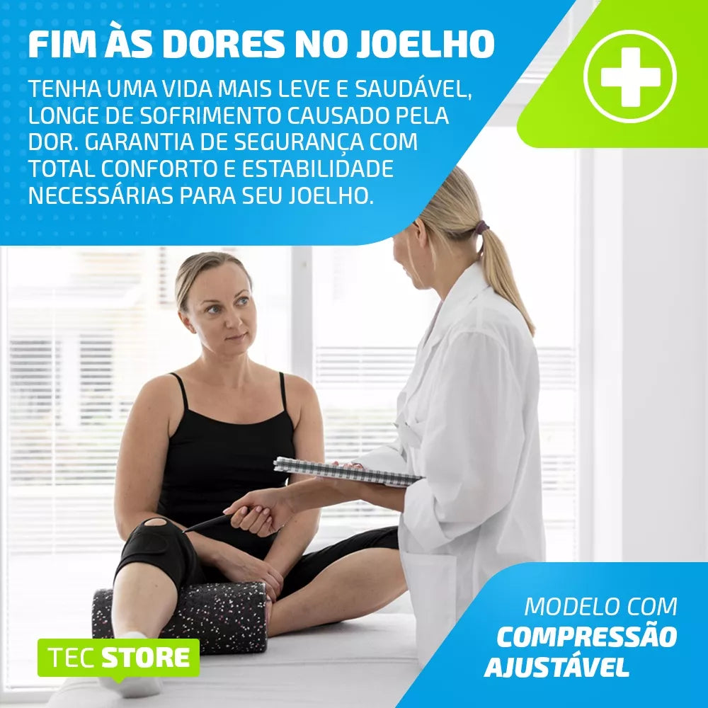 Joelheira Compressão Ortopedica Articulada Patelar Reforçada