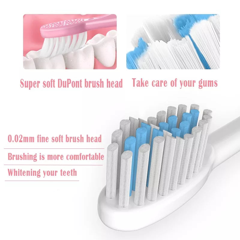 Escova De Dentes Oral Elétrica，Com 2 Cabeças De Escova Ultrassônica Automática Completa / Cuidado Oral