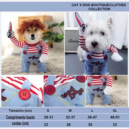(Engraçado) Cowboy Pet Dos Desenhos Animados Equitação Dress Up Fornecimentos Trajes Cospaly hoodie Do Cão Dia Das Bruxas Roupa Transformação outfit (XS-XL)