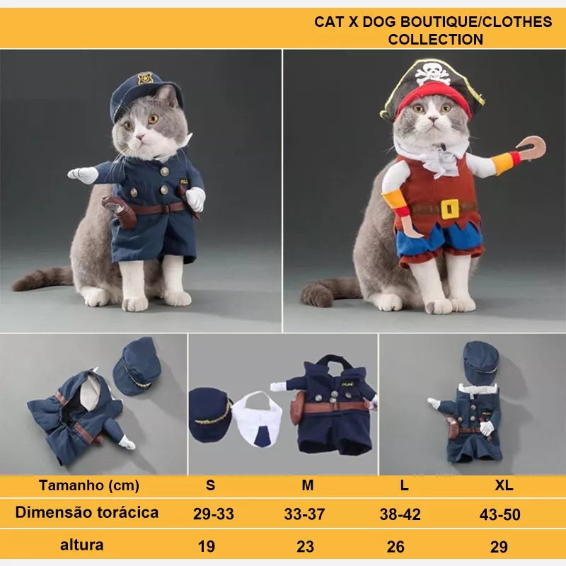(Engraçado) Cowboy Pet Dos Desenhos Animados Equitação Dress Up Fornecimentos Trajes Cospaly hoodie Do Cão Dia Das Bruxas Roupa Transformação outfit (XS-XL)