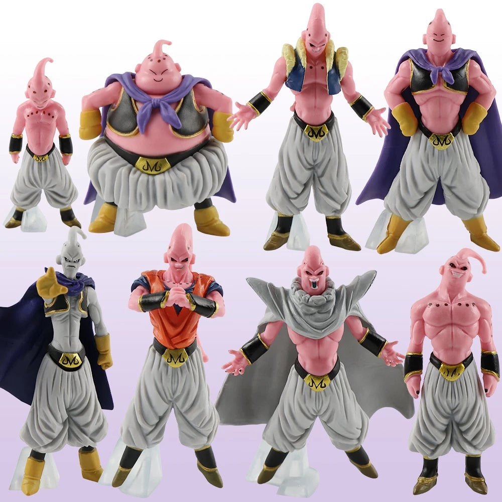 Bola De Dragão Figura Muscle Majin Buu 8pcs/Conjunto Ornamentos Modelo Boneca Anime Pvc De Ação Decoração Coleção Brinquedos Presente
