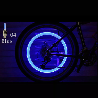 1pçs Lâmpada Led De Neon Luz Bicileta Carro Pneu Vedação De Tampas De Válvula