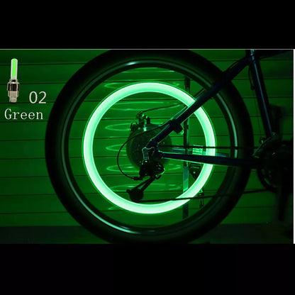 1pçs Lâmpada Led De Neon Luz Bicileta Carro Pneu Vedação De Tampas De Válvula