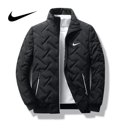 Jaqueta De Outono Para Homens De Inverno Novo Estilo Algodão Versão Coreana Da Moda Gola Curta Acolchoada Leve Baixo