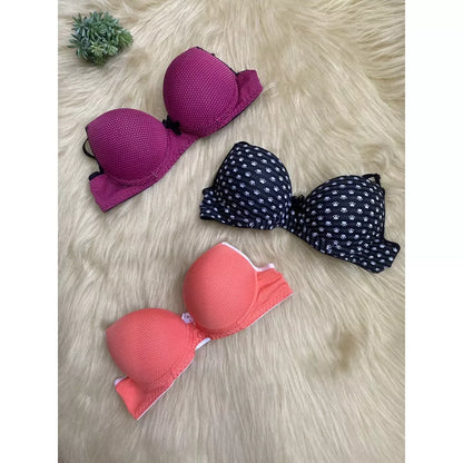 Sutiã  estampado Lingerie Básico Com Bojo Pala inteira Algodão Estampado
