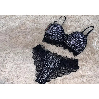 CONJUNTO RENDA COM BOJO SUTIA + CALCINHA LINHA NOITE SENSUAL MODA INVERNO LINGERIE