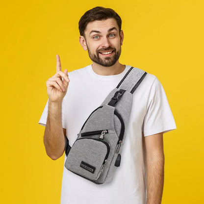 Bolsa de ombro UNISEXX anti-roubo de ombro carregador usb mensageiro