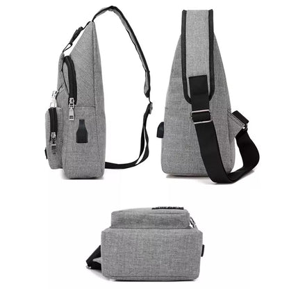 Bolsa de ombro UNISEXX anti-roubo de ombro carregador usb mensageiro
