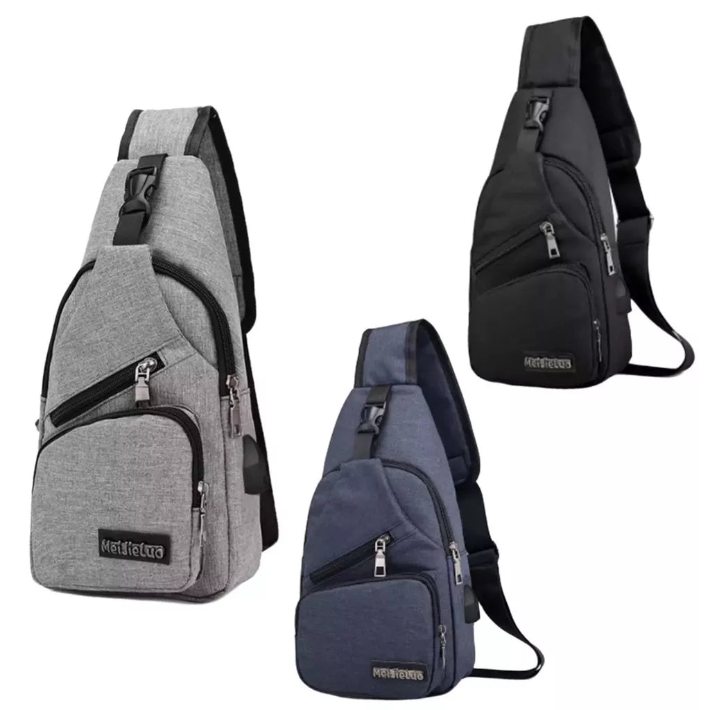 Bolsa de ombro UNISEXX anti-roubo de ombro carregador usb mensageiro