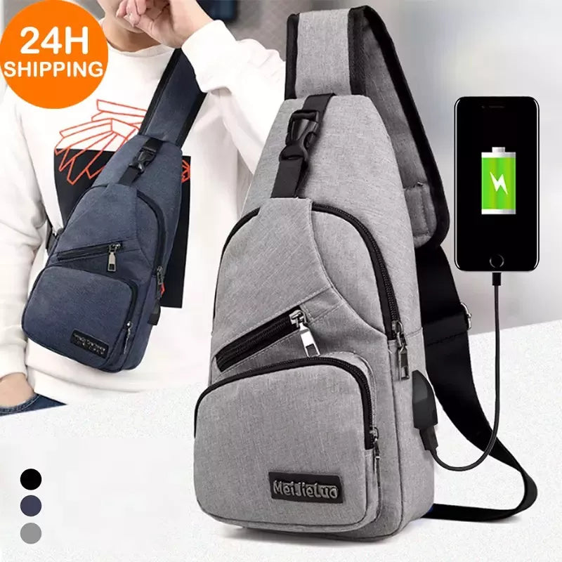 Bolsa de ombro UNISEXX anti-roubo de ombro carregador usb mensageiro
