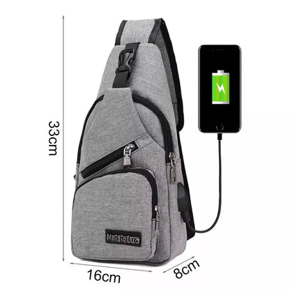 Bolsa de ombro UNISEXX anti-roubo de ombro carregador usb mensageiro